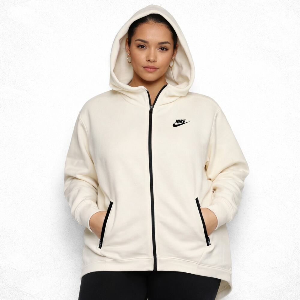 Nike Women’s XL Full Zip Hoodie Jacket NWT Oversized Longline FB8243-110